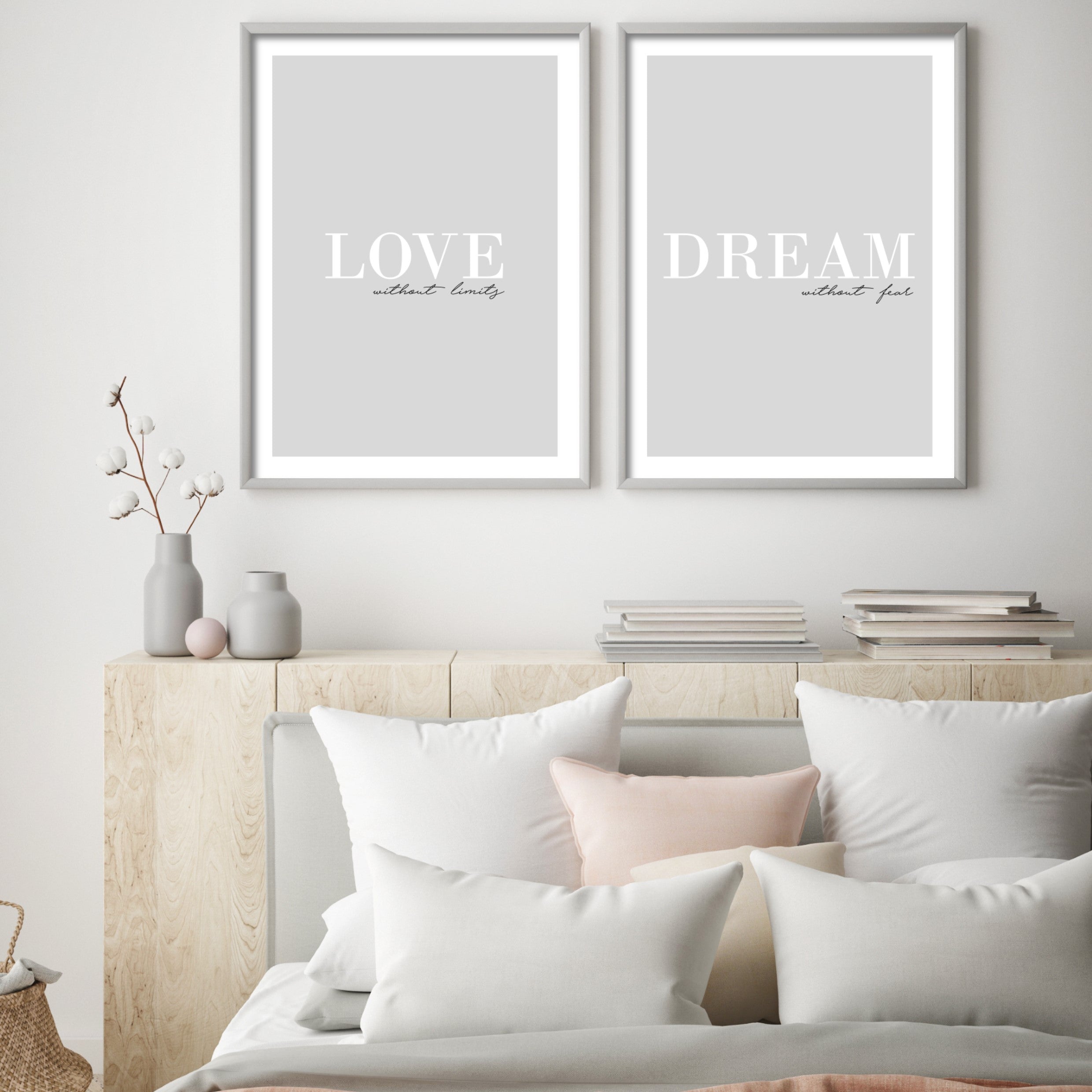 Print poster wall art love without limits set