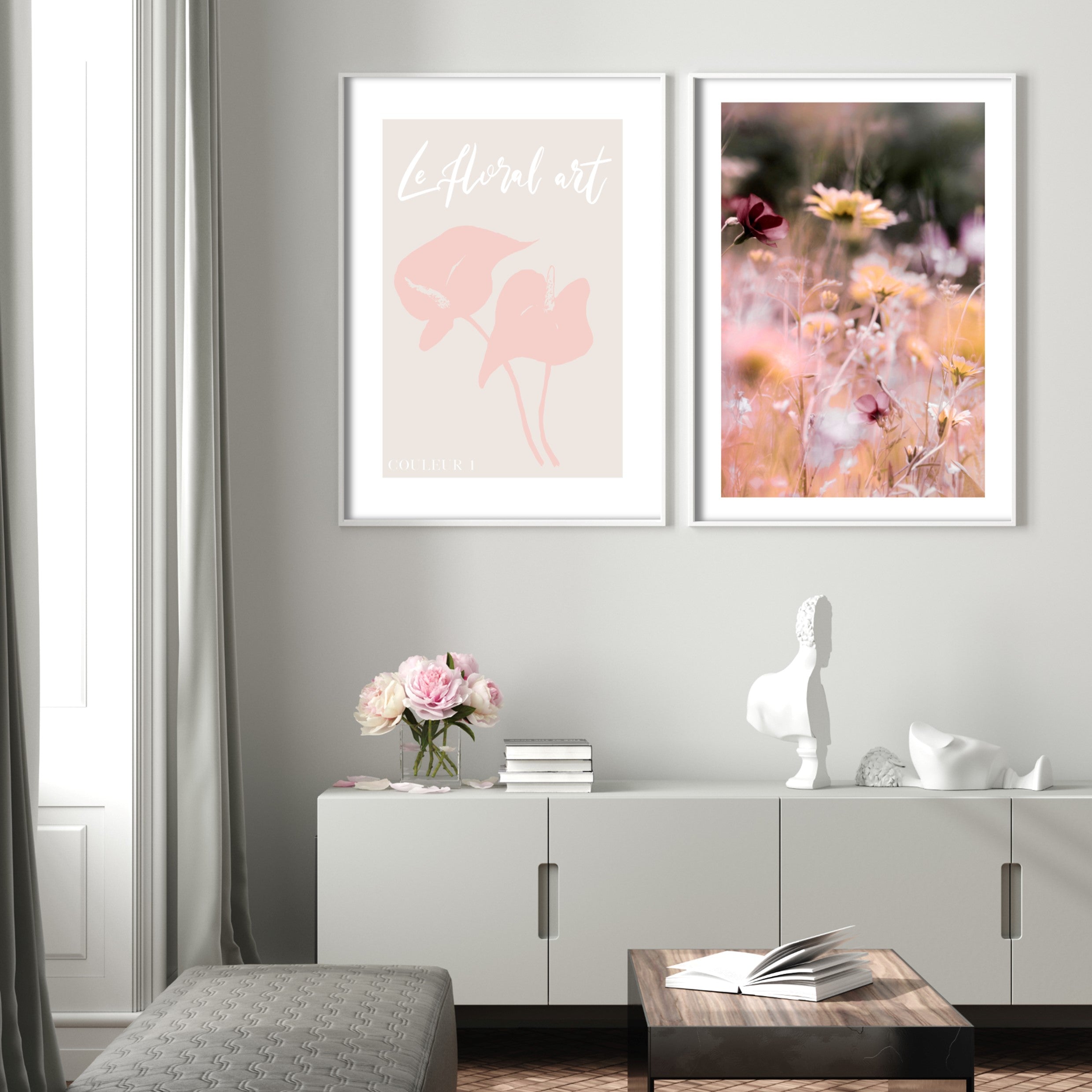 le floral couleur print poster