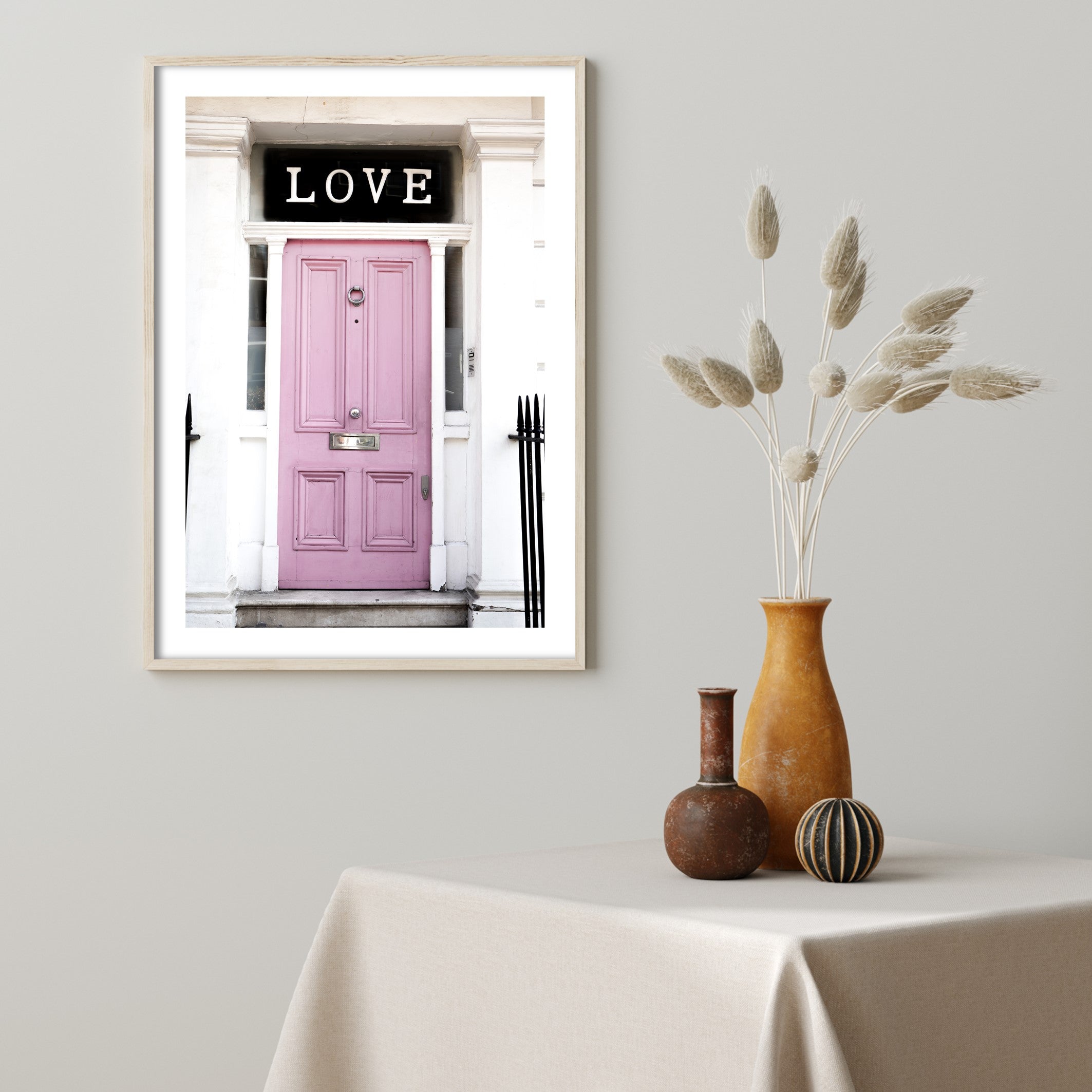 love door poster in modern home