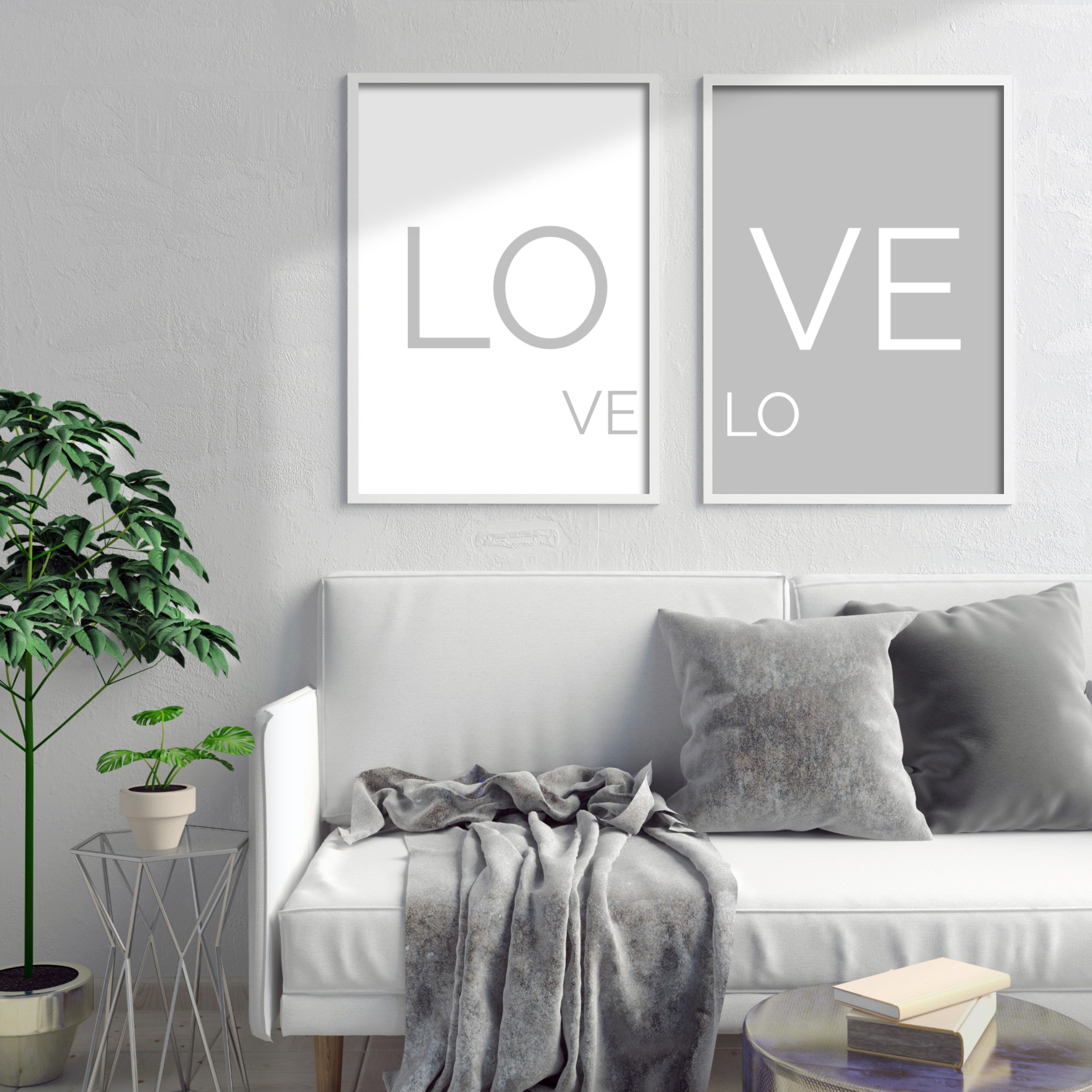 Print poster wall art love set
