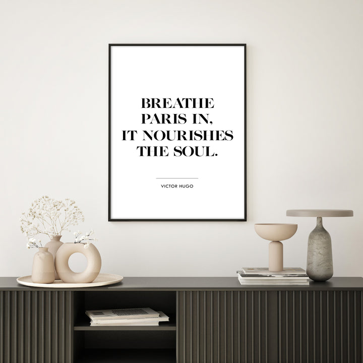 breathe paris wall art