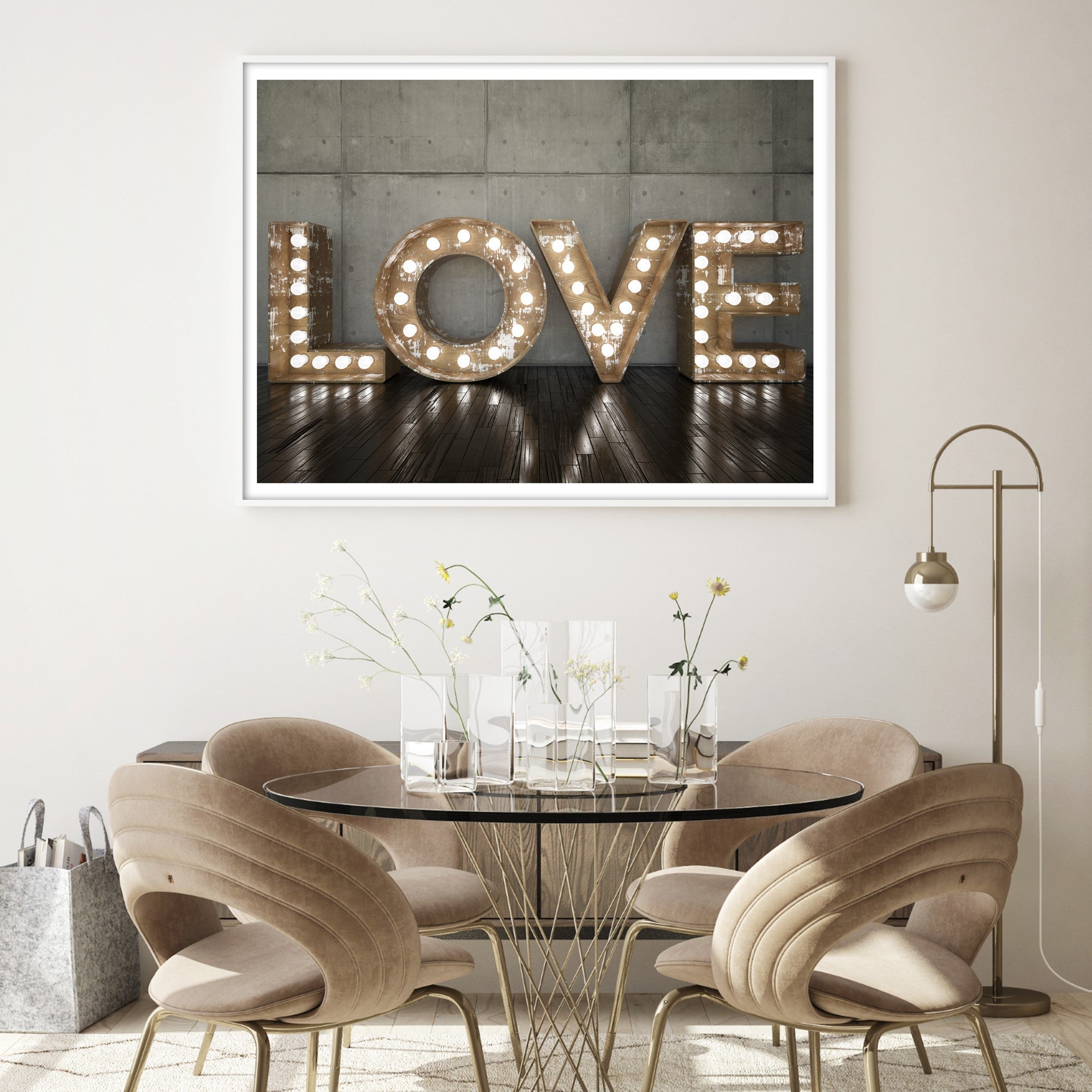 Print poster wall art love light