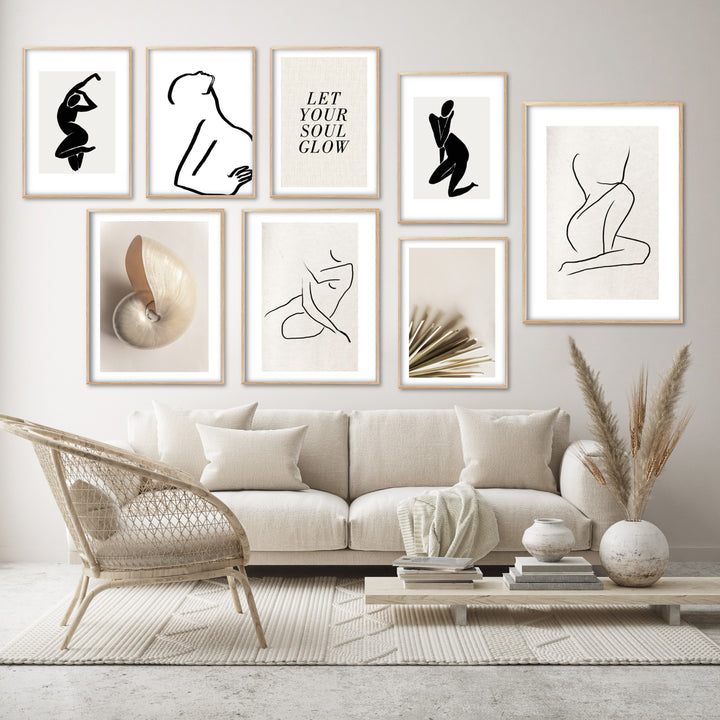 Print poster wall art body lines no 2
