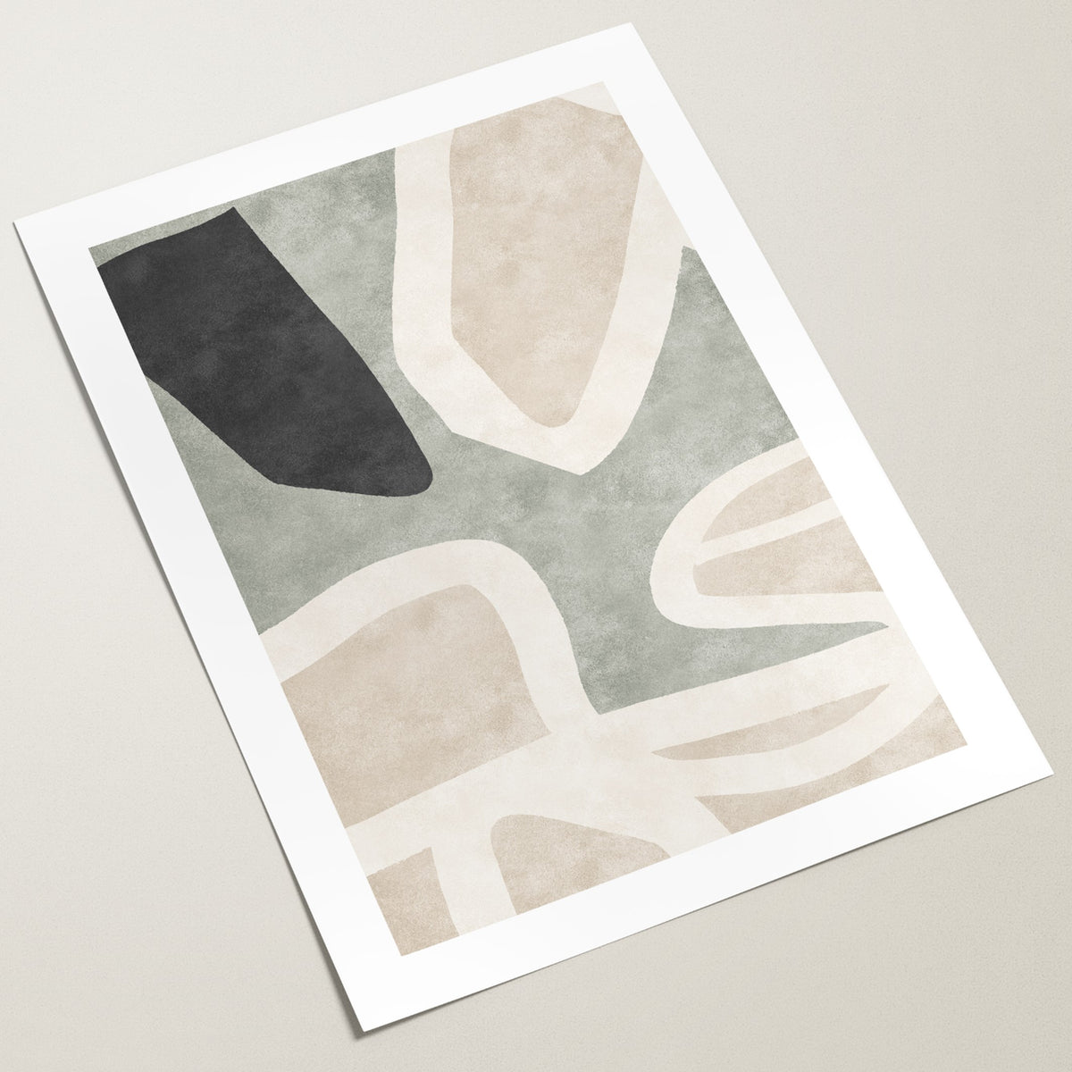 Abstract Poster 1 Color Green Abstracts No.1 Poster | Stylish Abstract Wall Art