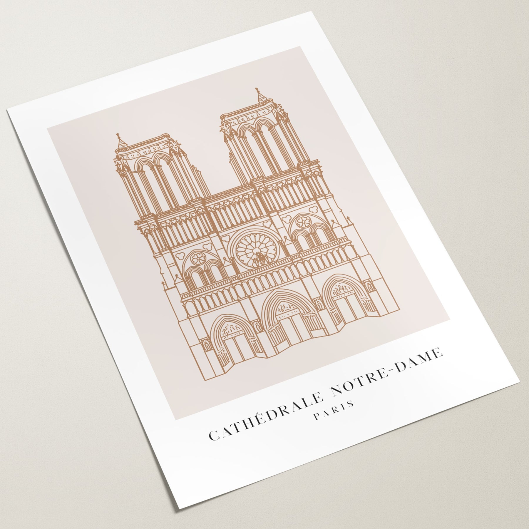 Cathedrale Notre-Dame Poster | Stylish Abstract Paris Wall Art – Slay My  Print | Poster