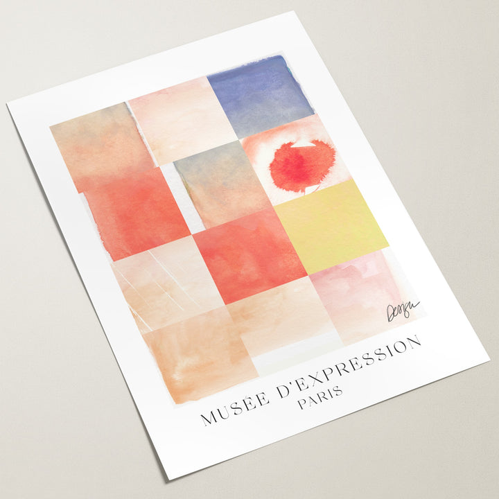 watercolour blocks wall art