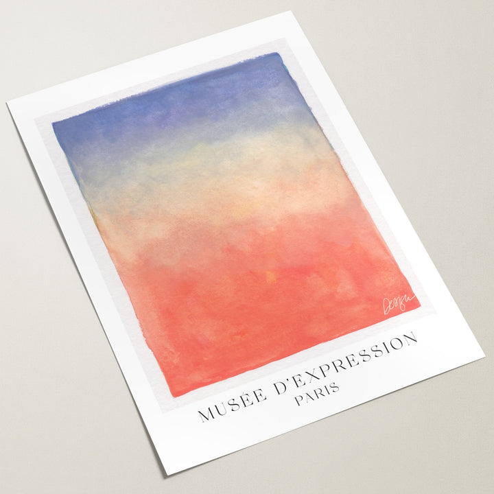 watercolour gradient wall art