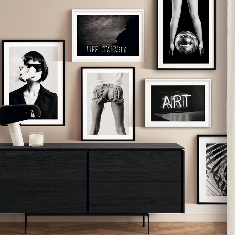 iconic monochrome gallery wall prints and posters