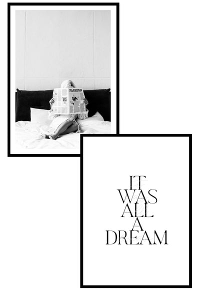 fashion dreams wall art print set