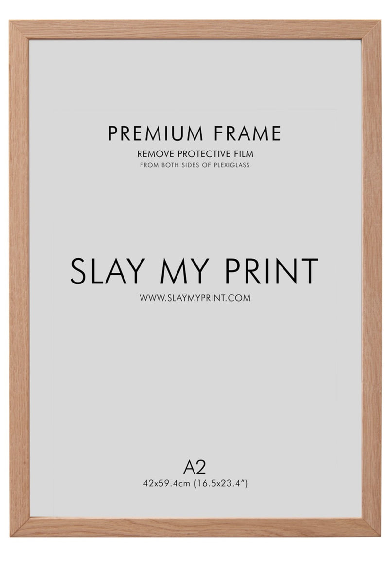 Oak Wood A2 Picture Frame Slay My Print Quality Frames