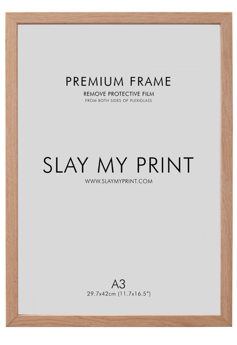 Oak Wood A3 Picture Frame Slay My Print Quality Frames