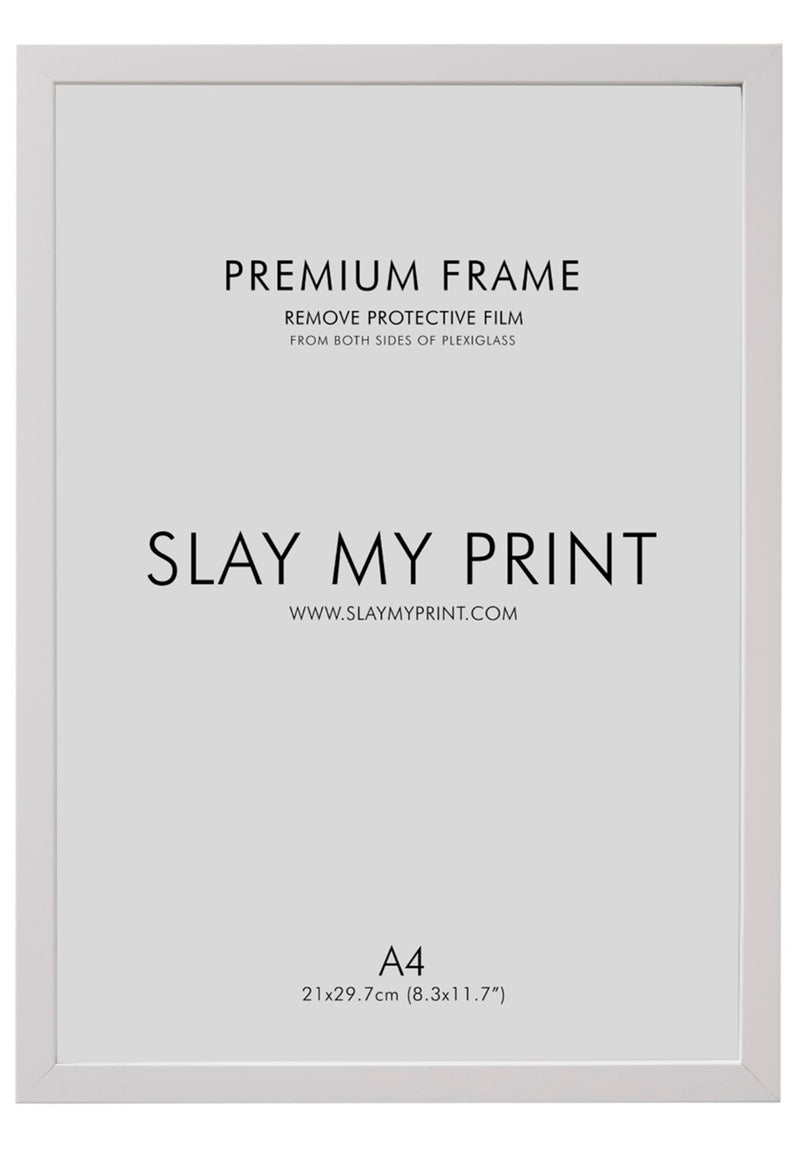 white wood A4 picture frame