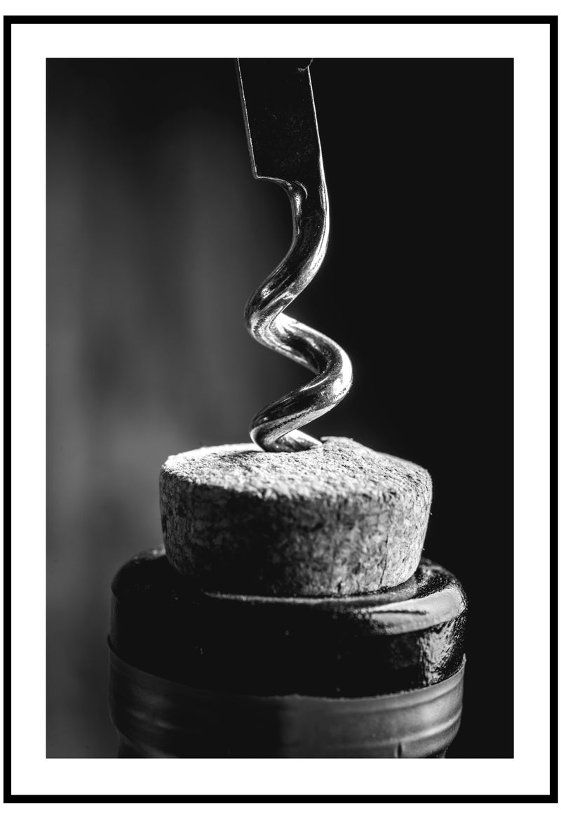 wine corkscrew poster