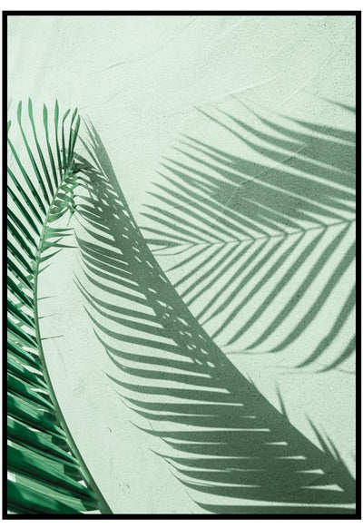 green palm shadows wall art