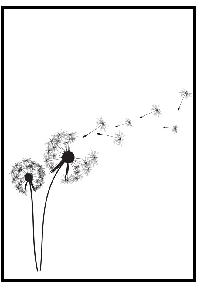 dandelion illustration poster
