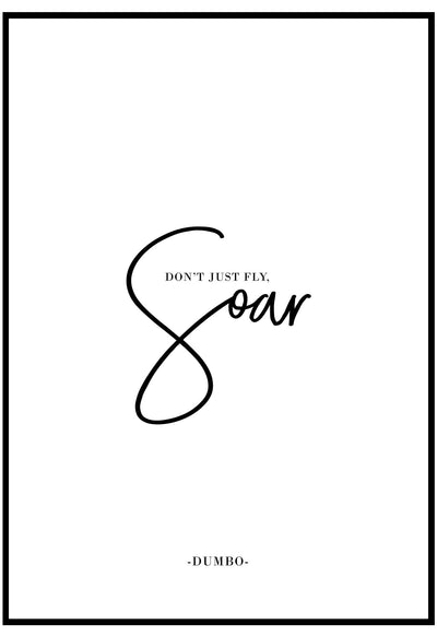 don't just fly soar disney quote wall art