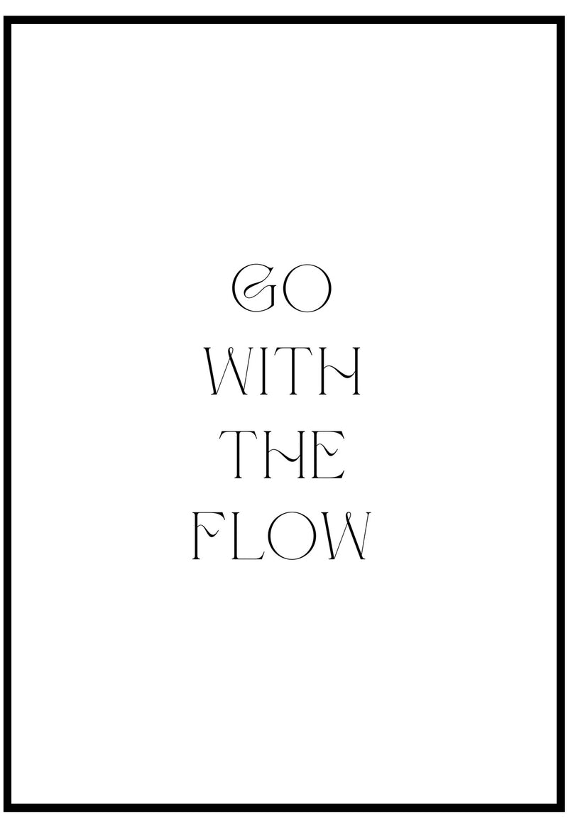 go with the flow wall art