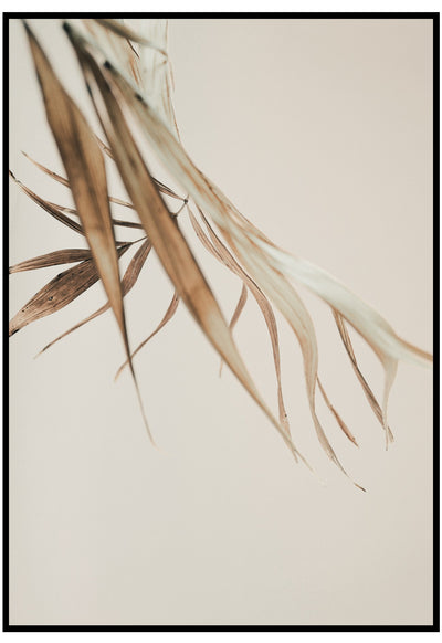 beige palm leaf poster