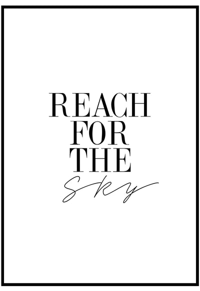 reach for the sky wall art