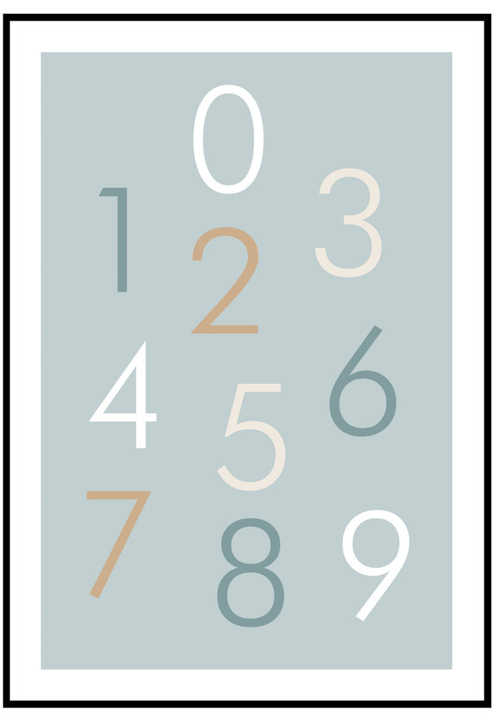 number jumble wall art