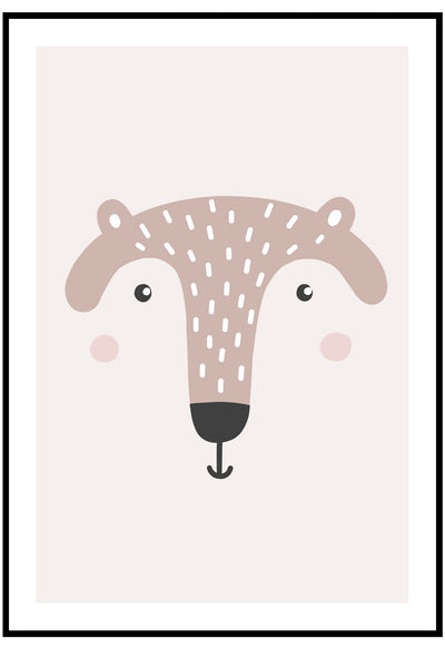 cute face animal illustration for kids