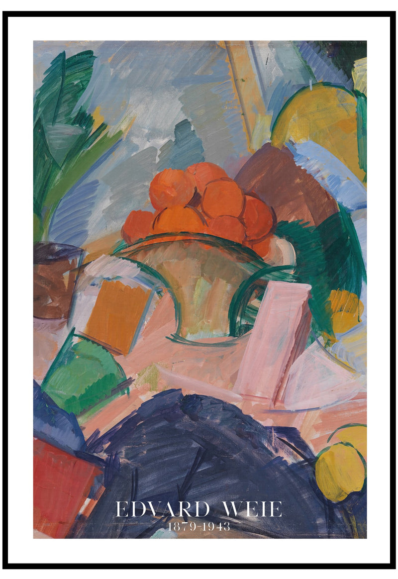 abstract fruit bowl poster