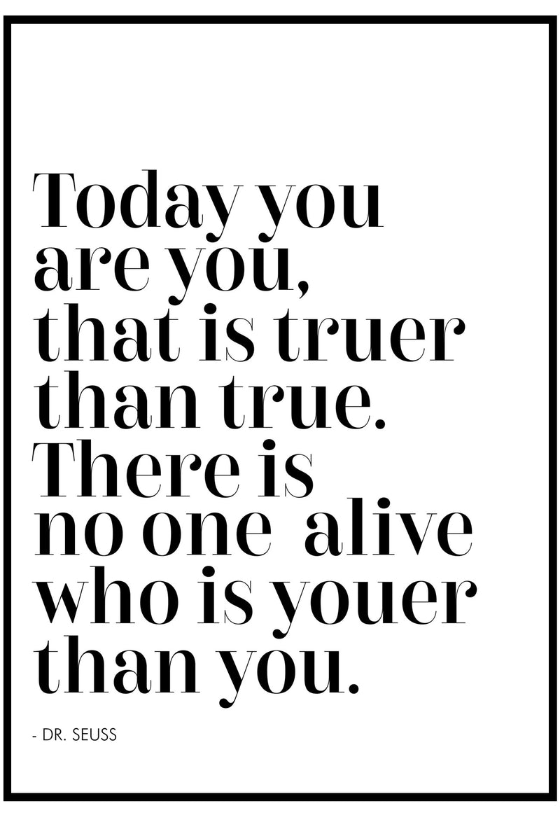 today you are you dr. seuss wall art