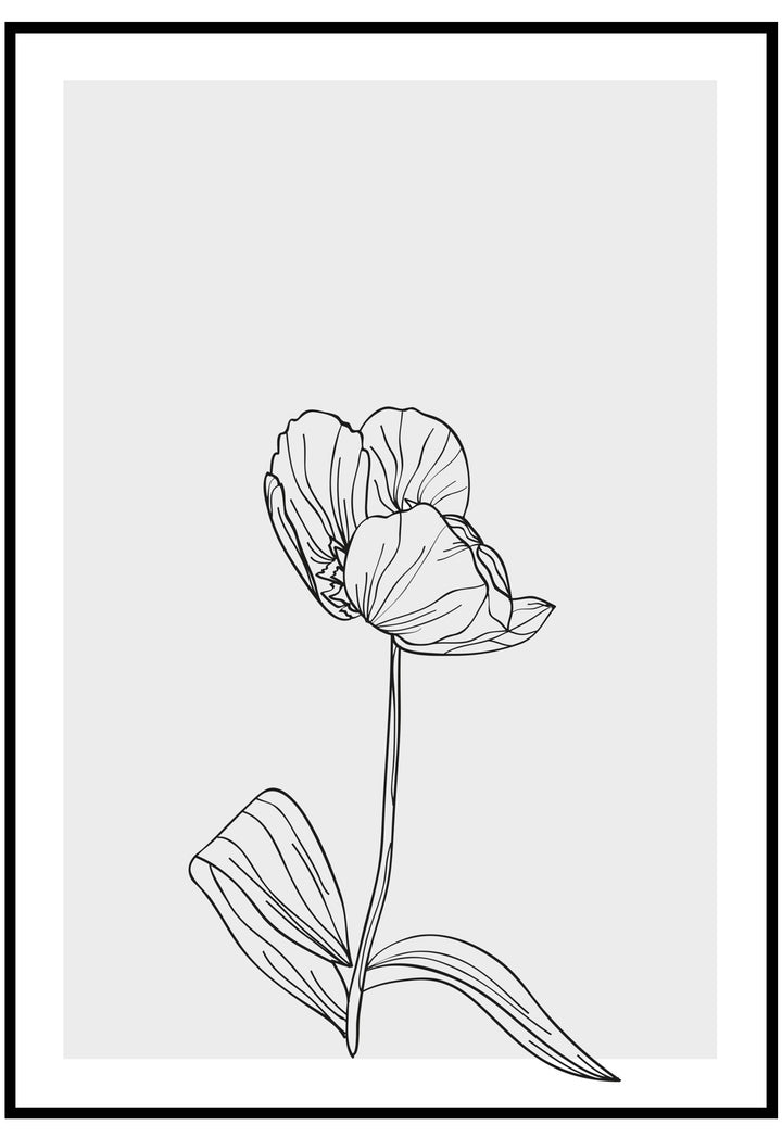 tulip lines wall art