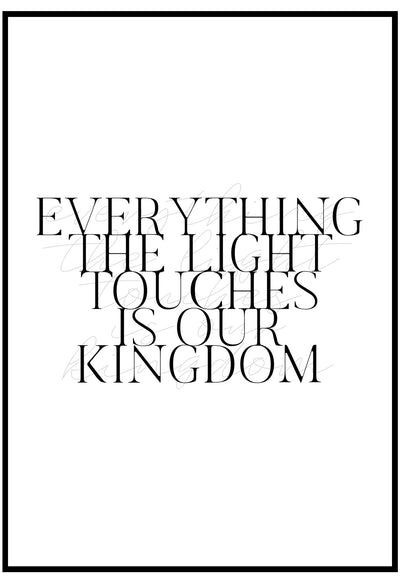 everything the light touches lion king wall art