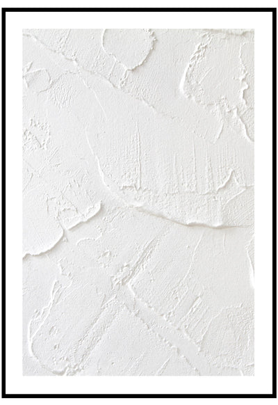white plaster wall art