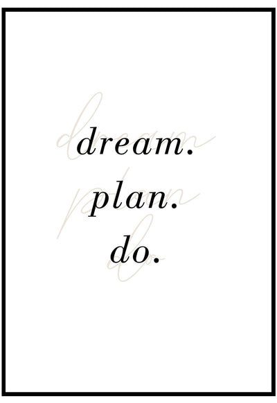dream do plan wall art