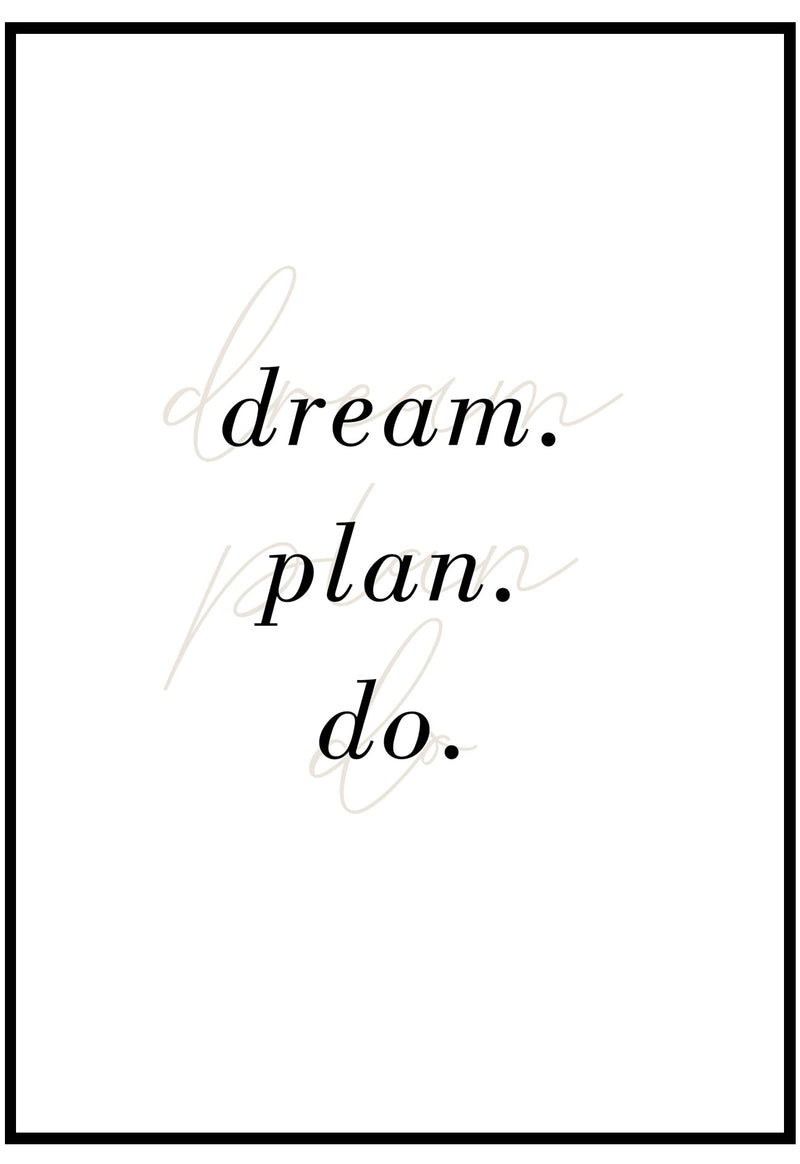 dream do plan wall art