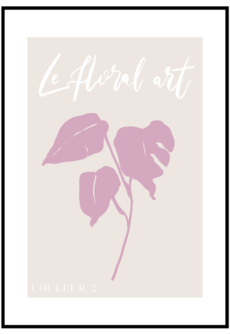 le floral coleur wall art