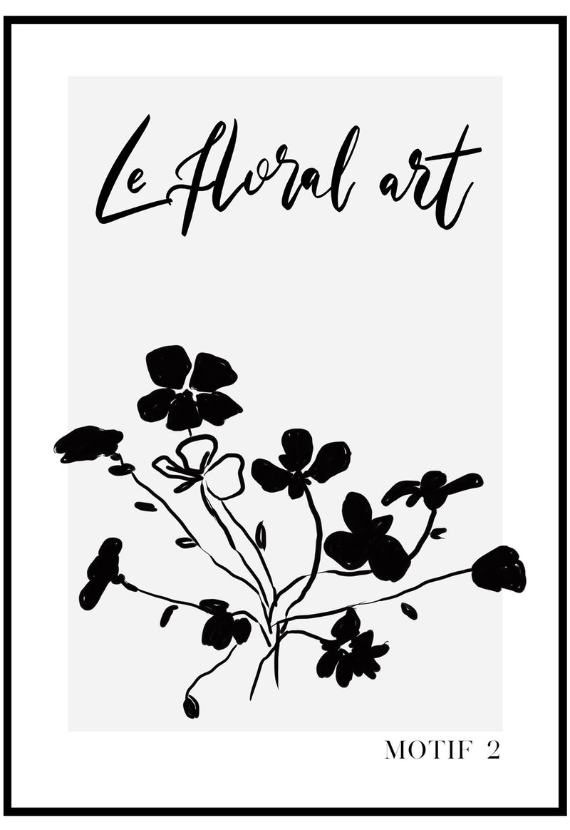 le floral art wall posters