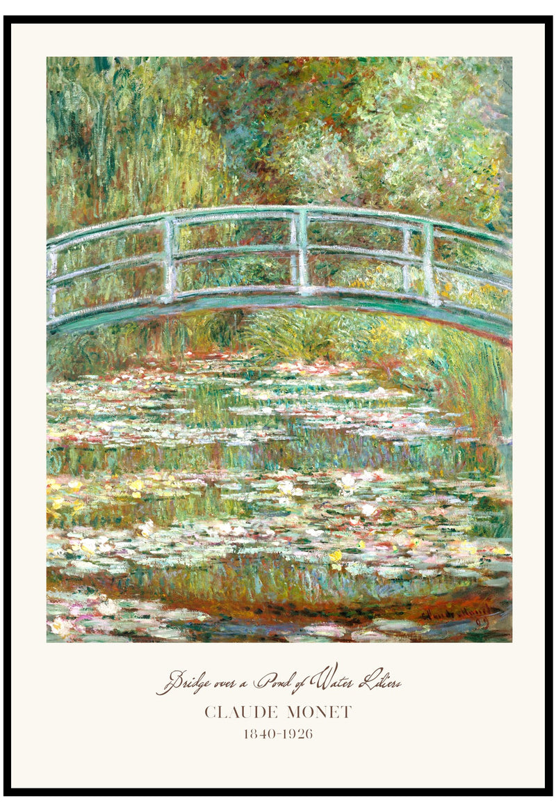 vintage water lilies poster