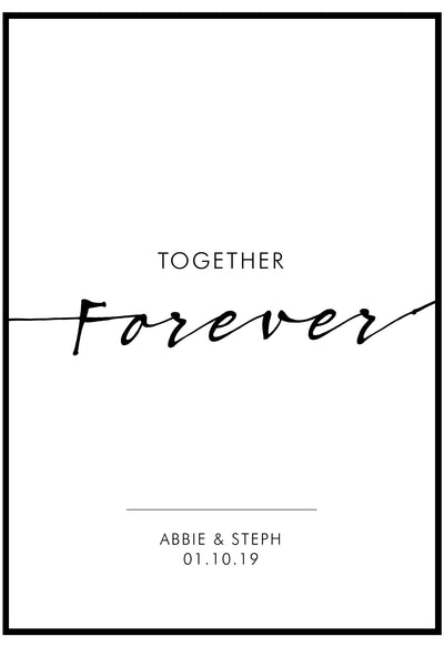 Personalised Together Forever Wall Art
