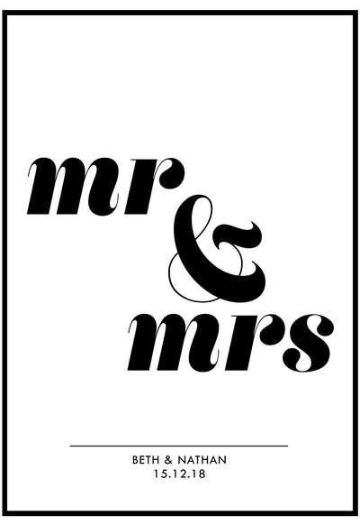 Personalised Mr & Mrs Wall Art