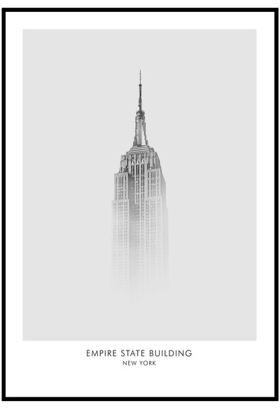 Empire State Building Illustration Wall Art