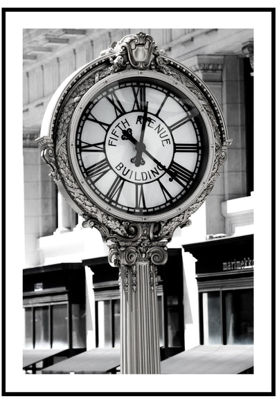 Fifth Avenue Building Clock Wall Art