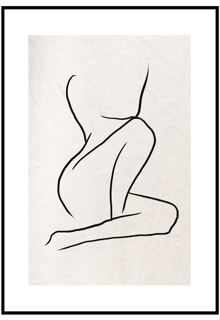 Body Lines No.1 Poster | Line Art Of Female Body