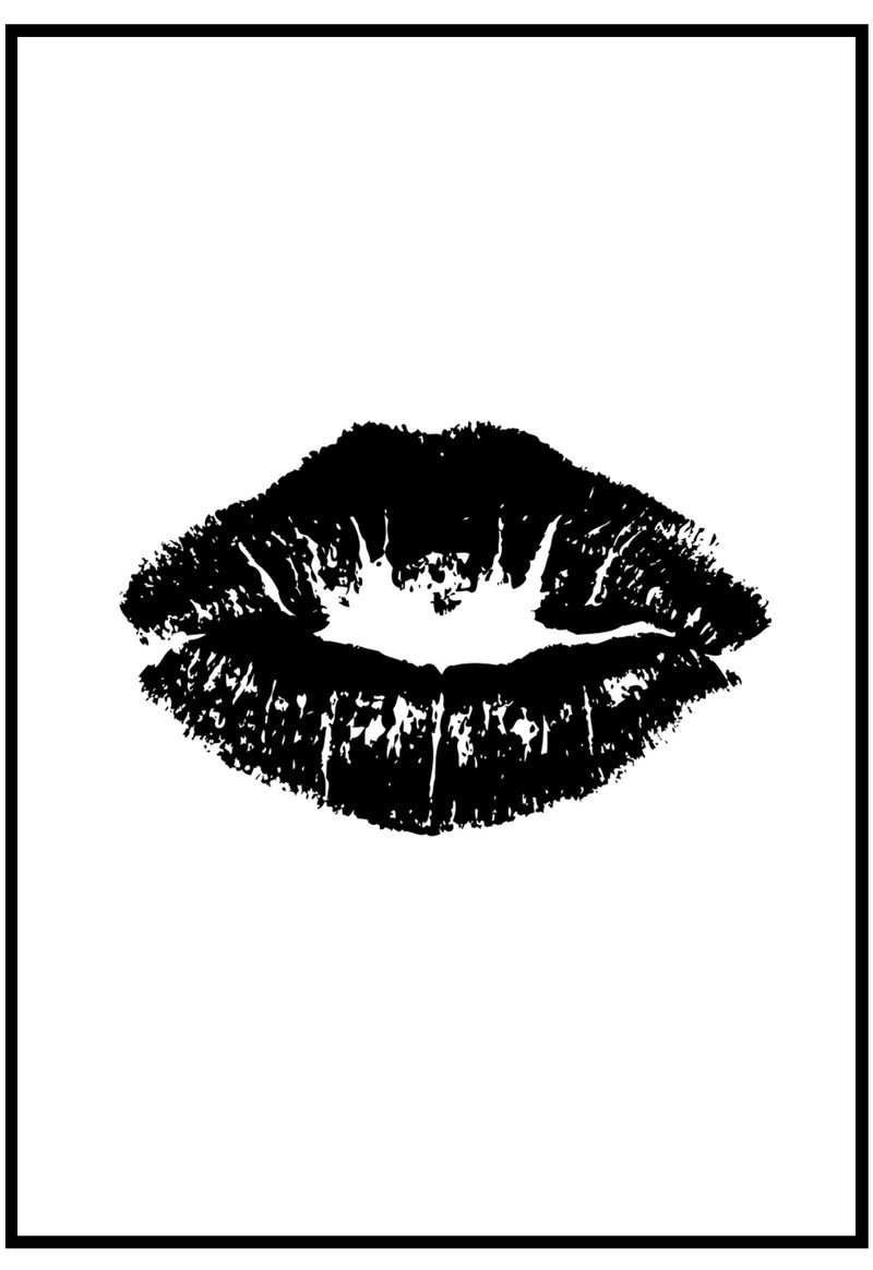 black lips wall art