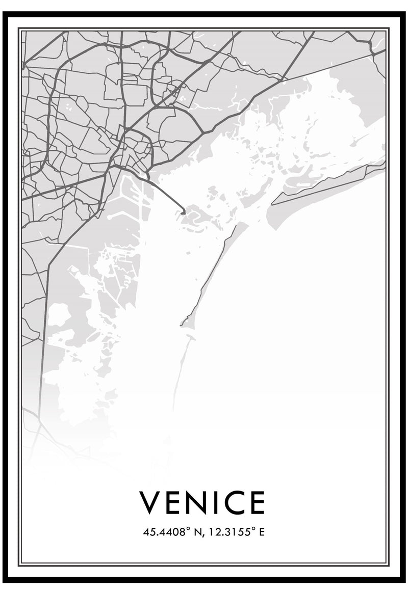 Venice Map Wall Art