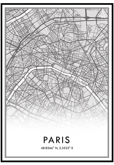 Paris Map Wall Art