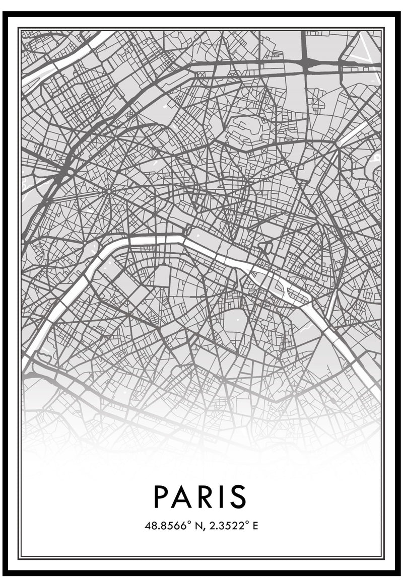 Paris Map Wall Art