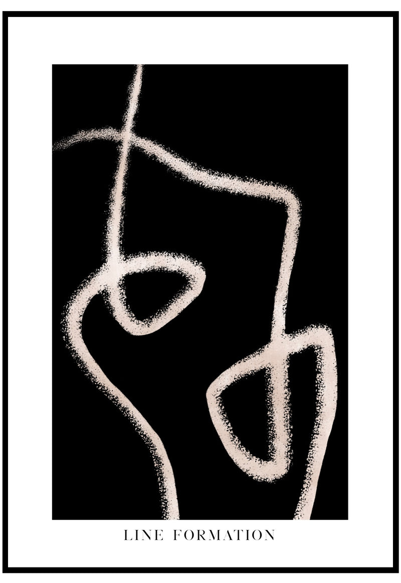 Line Formation No.1 Poster | Abstract Paint Stroke Wall Art – Slay My Print