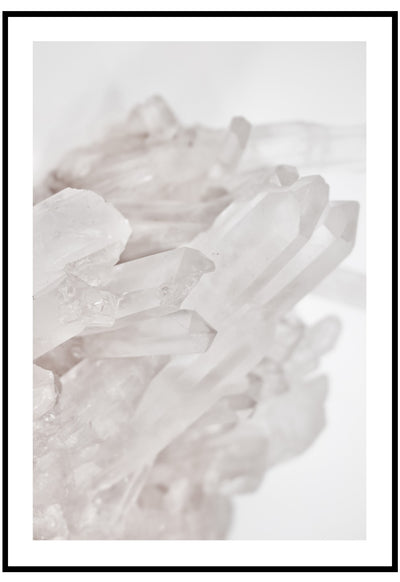 White Crystals Wall Art