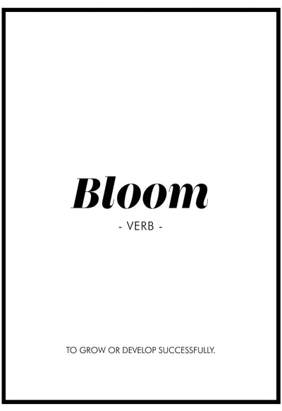 Bloom Definition Wall Art