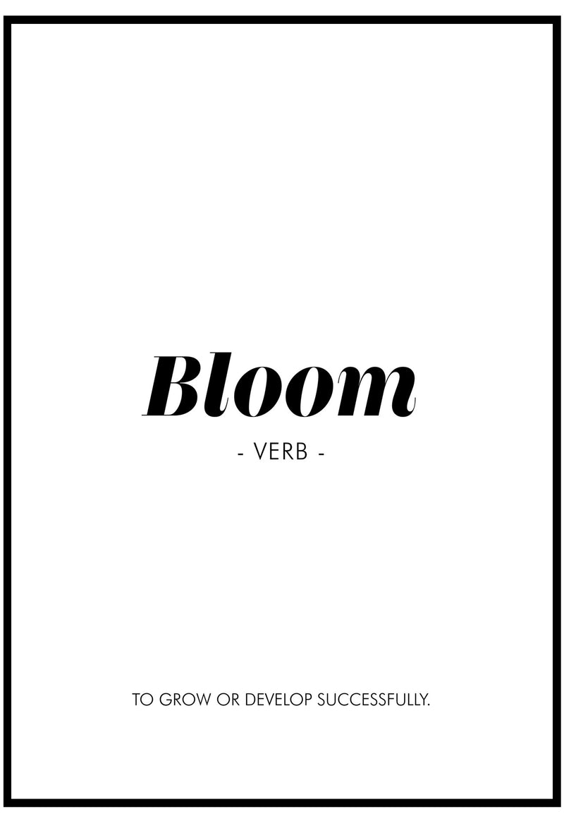 Bloom Definition Wall Art