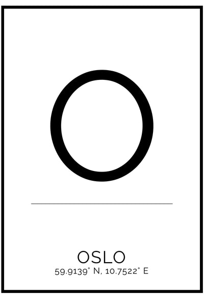 Oslo Coordinates Wall Art