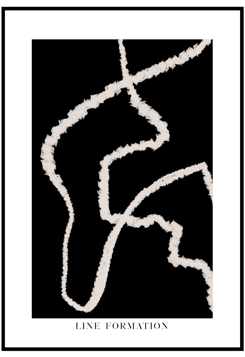 Line Formation No.2 Poster | Abstract Paint Stroke Wall Art – Slay My Print